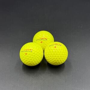 Yellow Pinnacle 4 Gold Golf Balls Set of 3